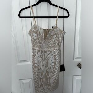 Cream mini dress